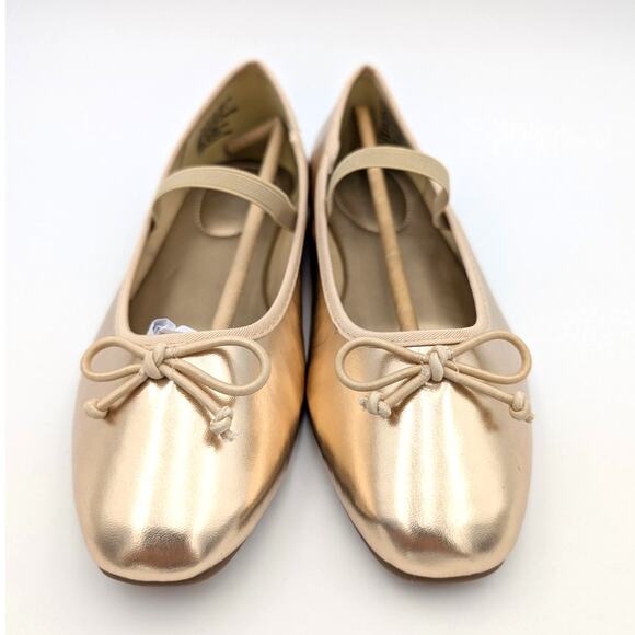 Kenneth Cole Reaction Copy Tap Ballet Flat Women's Gold Size US8 EU39 - Picture 2 of 12